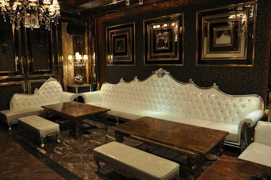 Köşe Ofis Oturma Odası L Şekilli Kanepe Seksiyonel KTV Otel Fransız Tarzı Kanepe