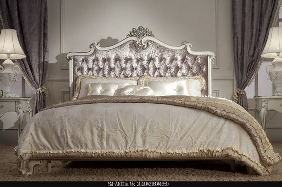 Luxury Italian Bed Design Solid Wood Bedroom Furniture Royal Bedroom Set