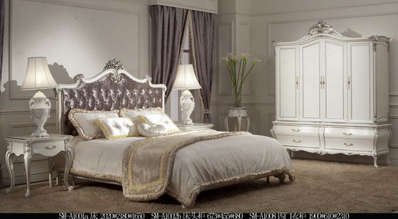 Luxury Italian Bed Design Solid Wood Bedroom Furniture Royal Bedroom Set