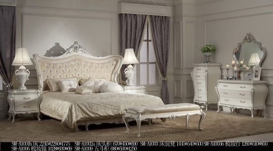 Luxury Italian Bed Design Solid Wood Bedroom Furniture Royal Bedroom Set