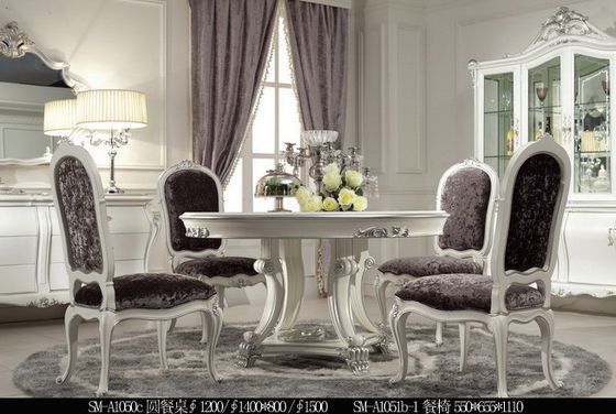 European solid wood dining table and chair villa restaurant dining table furniture