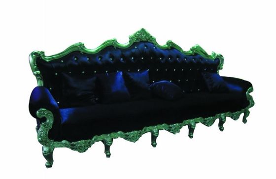 CAD Fabric Club Wooden Luxury Sofa 45kg/Cbm High Density Sponge