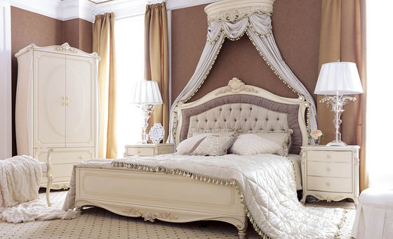 High end home furniture luxury double wood carving bed for bedroom furniture