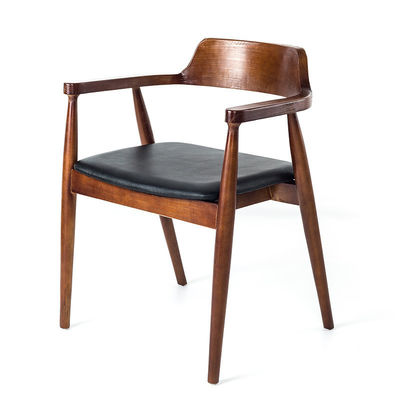 CE SGS Antique Wooden Throne Chair Eco Friendly Wooden Leather Dining Chairs