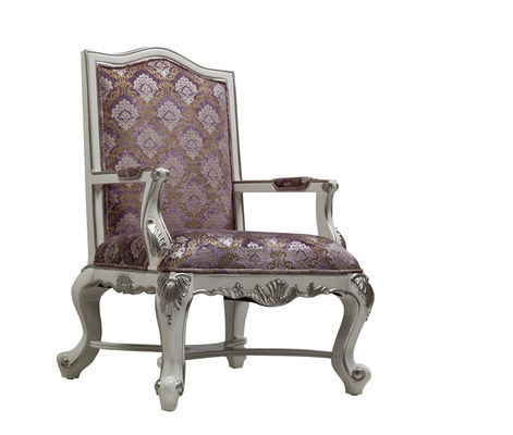 Kumaş Fiberglas Otel Lobi Kanepe Sandalye Vintage Antik Gümüş Kral Taht Sandalye 75kg