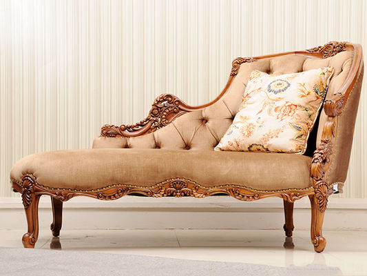 Brown Italian Leather Luxury Chaise Lounge Handcraft