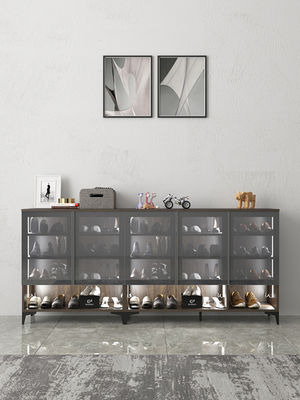 15mm MDF Wooden Large Capacity Shoe Cabinet Rack Heatproof Woodgrain