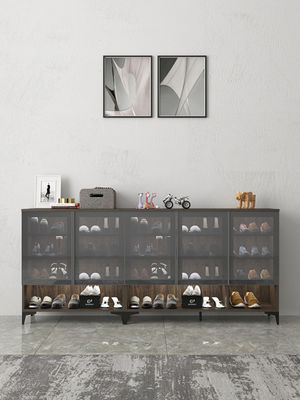 15mm MDF Wooden Large Capacity Shoe Cabinet Rack Heatproof Woodgrain
